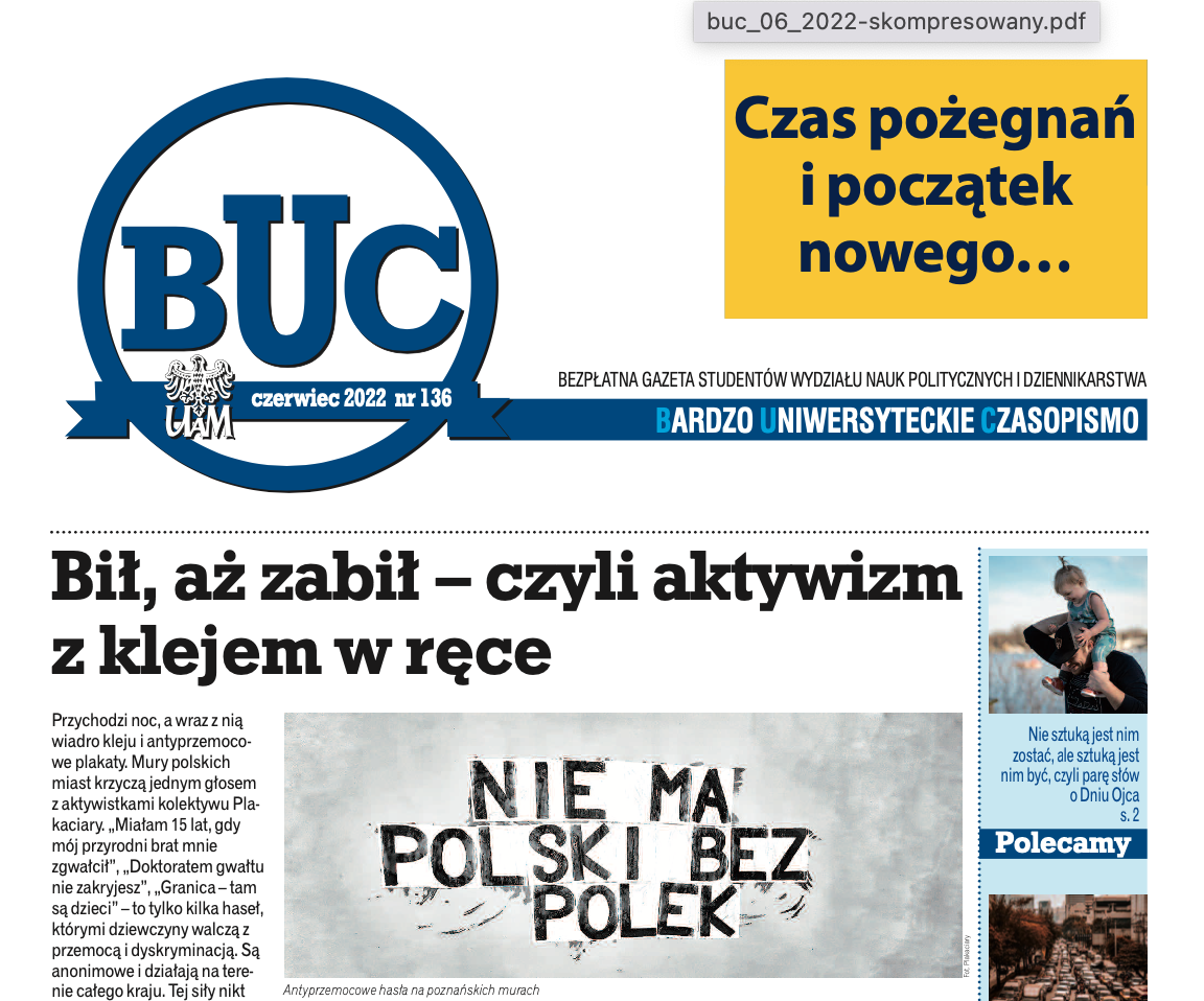 Read more about the article Czerwcowy numer BUC-a