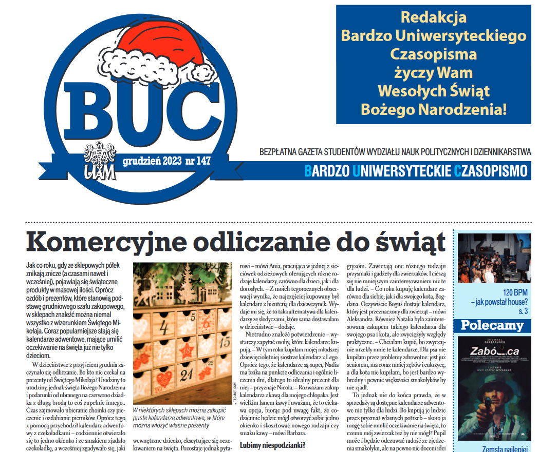 Read more about the article Grudniowy numer BUC-a
